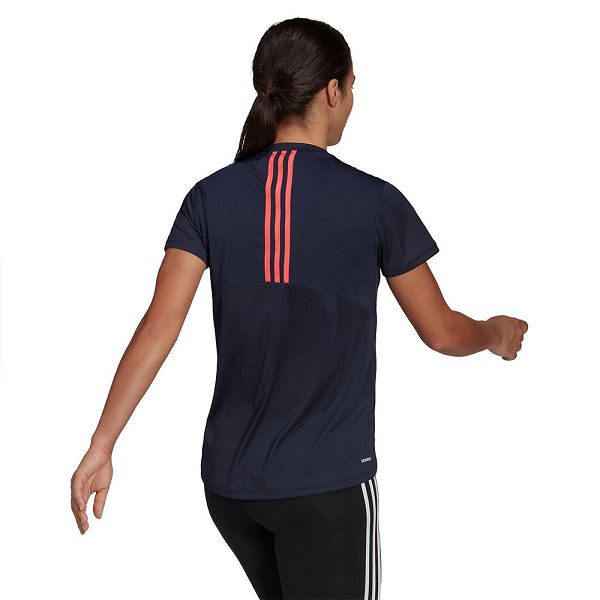 Adidas 3 Stripes Lyhyt Sleeve Naisten T Paidat Sininen | ULGT-34751