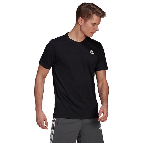 Adidas Aeroready Designed 2 Move Urheilu Lyhyt Sleeve Miesten T Paidat Mustat | BDMC-39465