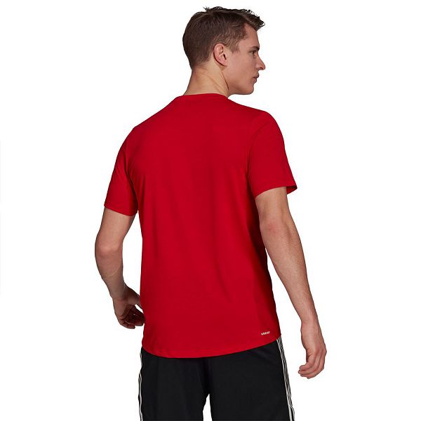 Adidas Aeroready Designed 2 Move Urheilu Lyhyt Sleeve Miesten T Paidat Punainen | UIJK-84095