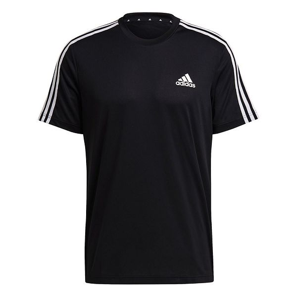 Adidas Aeroready Designed To Move Urheilu 3 Stripes Lyhyt Sleeve Miesten T Paidat Mustat | CAZW-19043