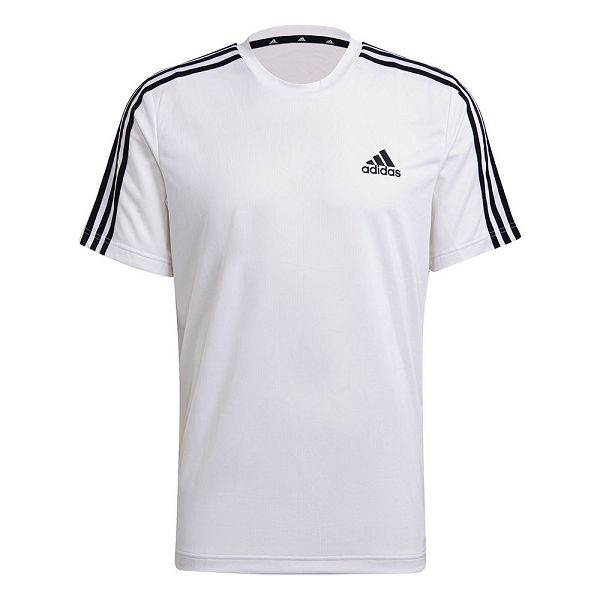 Adidas Aeroready Designed To Move Urheilu 3 Stripes Lyhyt Sleeve Miesten T Paidat Valkoinen | PWDL-26491