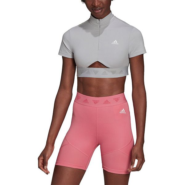 Adidas Crop Lyhyt Sleeve Naisten T Paidat Harmaat | DTMN-83792