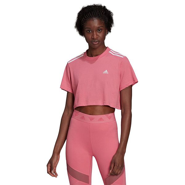 Adidas Cropped Lyhyt Sleeve Naisten T Paidat Pinkki | RMAW-96174