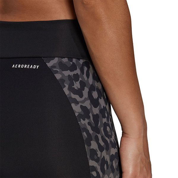 Adidas Designed 2 Move Aeroready Leopard Print 7/8 Naisten Leggingsit Mustat | CNEY-68923