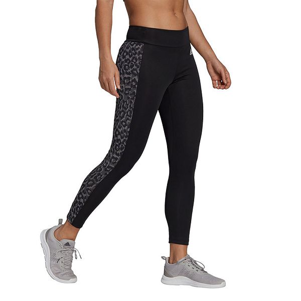 Adidas Designed 2 Move Aeroready Leopard Print 7/8 Naisten Leggingsit Mustat | CNEY-68923