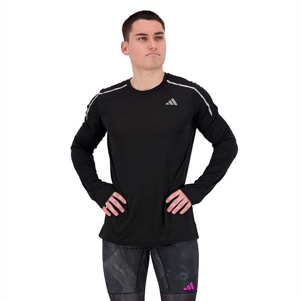 Adidas Fast Long Sleeve Miesten T Paidat Mustat | YDUJ-51247