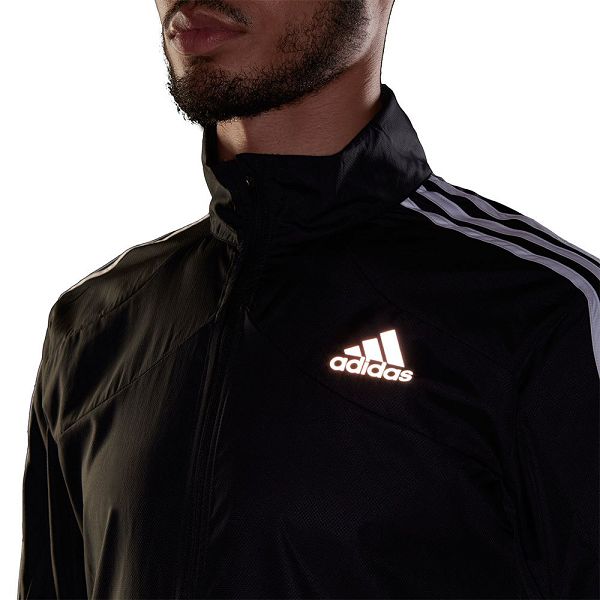 Adidas Marathon 3 Stripes Miesten Takki Mustat | XMIS-89175