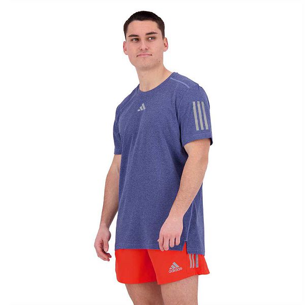 Adidas Own The Run Heather Lyhyt Sleeve Miesten T Paidat Sininen | PMOE-59461