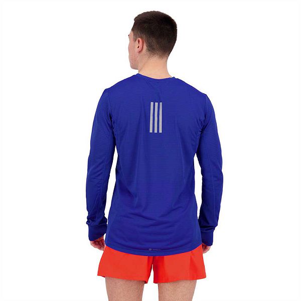 Adidas Own The Run Long Sleeve Miesten T Paidat Sininen | URQZ-89173