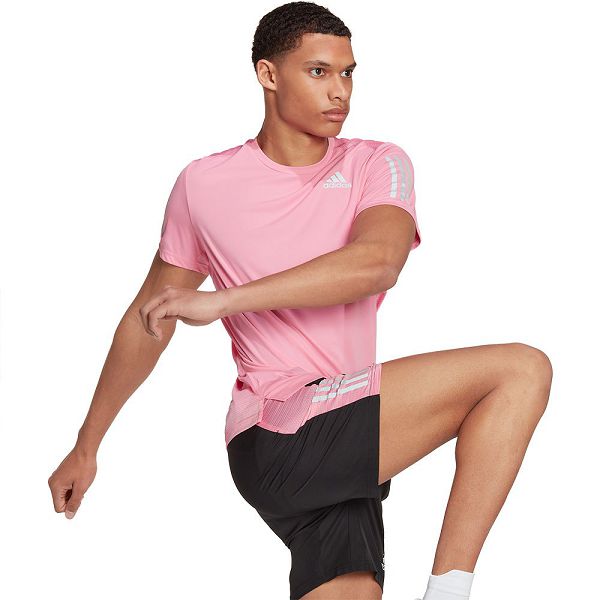 Adidas Own The Run Lyhyt Sleeve Miesten T Paidat Pinkki | HBLF-91308