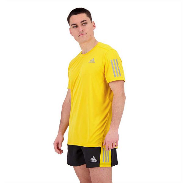 Adidas Own The Run Lyhyt Sleeve Miesten T Paidat Keltainen | XHCF-29187