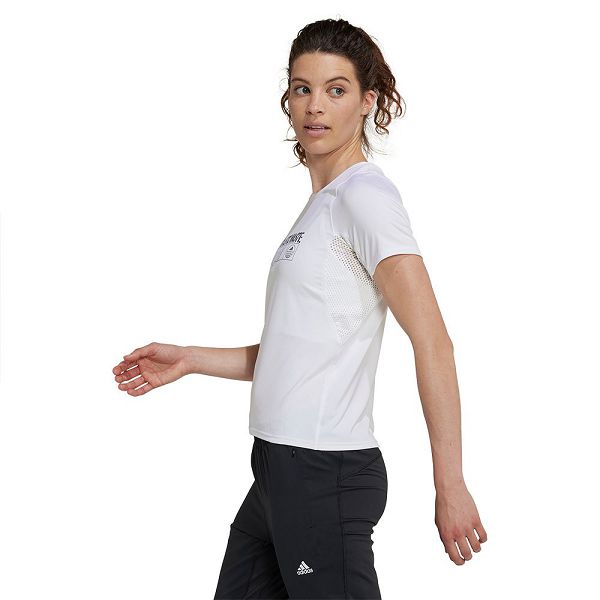 Adidas Parley Run Fast Lyhyt Sleeve Naisten T Paidat Valkoinen | FNHC-63710