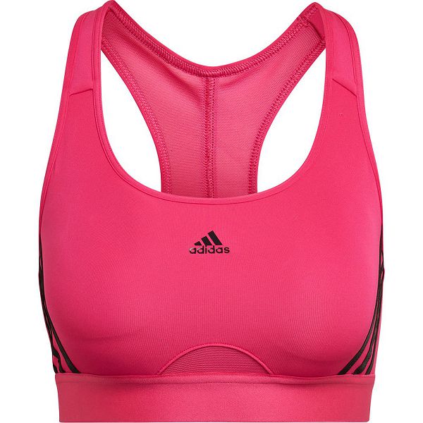 Adidas Power Medium-Support 3 Stripes Naisten Urheiluliivit Pinkki | ZWKQ-09257