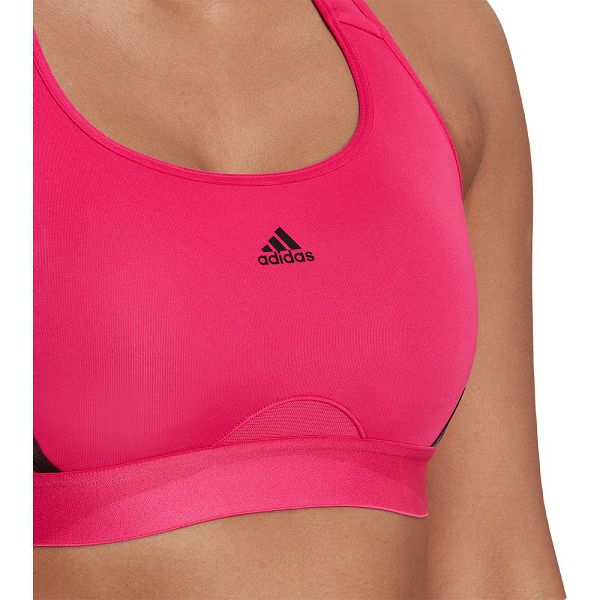 Adidas Power Medium-Support 3 Stripes Naisten Urheiluliivit Pinkki | ZWKQ-09257