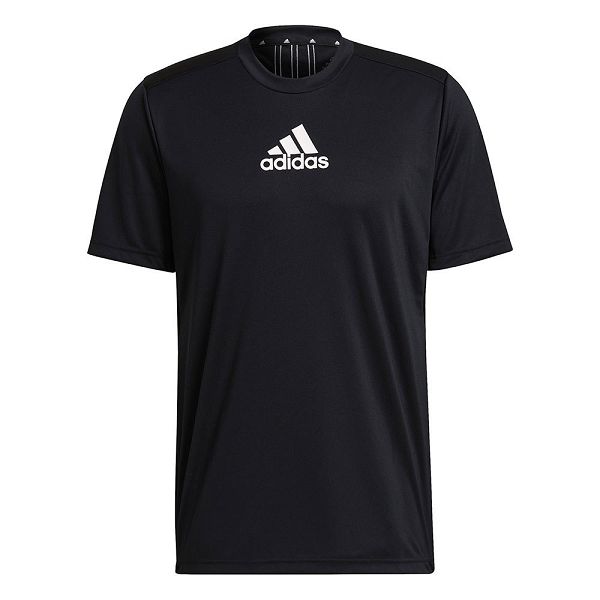 Adidas Primeblue Designed To Move Urheilu 3 Stripes Lyhyt Sleeve Miesten T Paidat Mustat | VZDU-91253