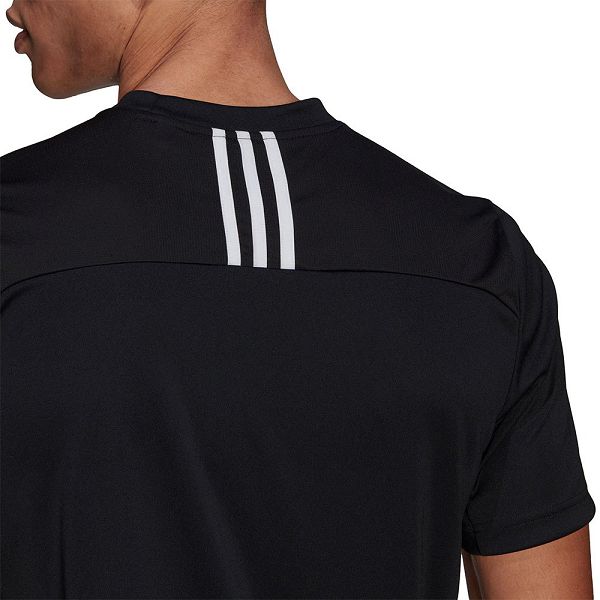 Adidas Primeblue Designed To Move Urheilu 3 Stripes Lyhyt Sleeve Miesten T Paidat Mustat | VZDU-91253