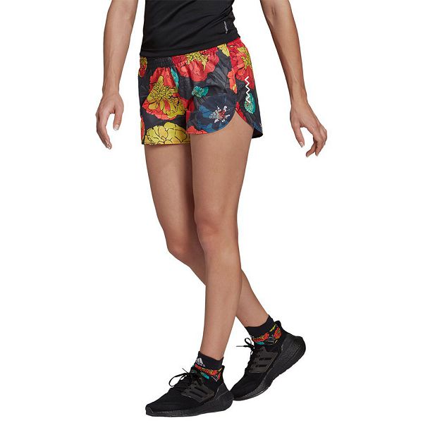 Adidas Run Fast Flower 3´´ Shorts Naisten Housut Mustat | UAXF-76534