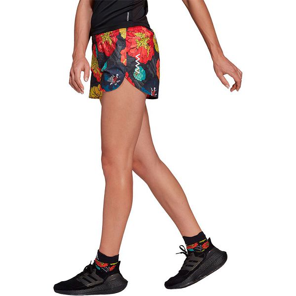 Adidas Run Fast Flower 4´´ Shorts Naisten Housut Sininen | HBDT-72815