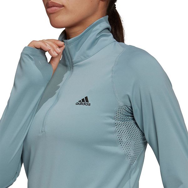 Adidas Run Fast Half Zip Naisten Puserot Sininen | LCWB-27039