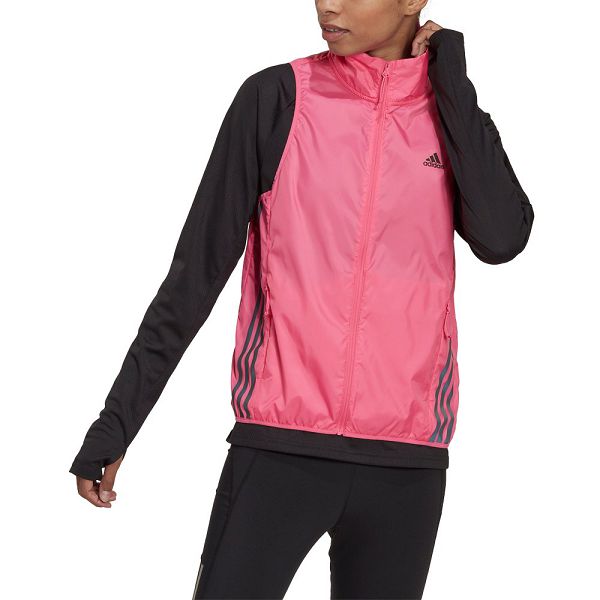 Adidas Run Icon 3 Stripes Koulutus Gilet Naisten Liivit Pinkki | FBIO-79568