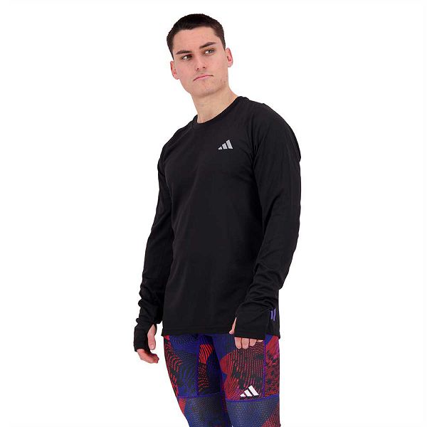 Adidas Run Icons 3S Long Sleeve Miesten T Paidat Mustat | VEDO-03215