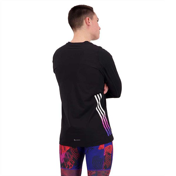 Adidas Run Icons 3S Long Sleeve Miesten T Paidat Mustat | VEDO-03215