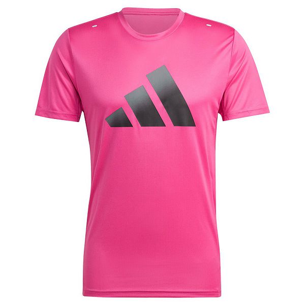 Adidas Run Icons 3 Bar Lyhyt Sleeve Miesten T Paidat Pinkki | RNMU-57439