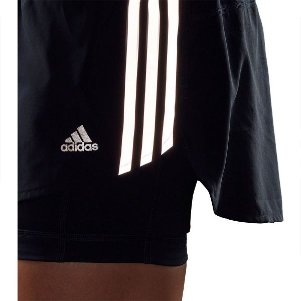 Adidas Run Icons 3 Stripes Shorts Naisten Housut Sininen | NQYW-29410