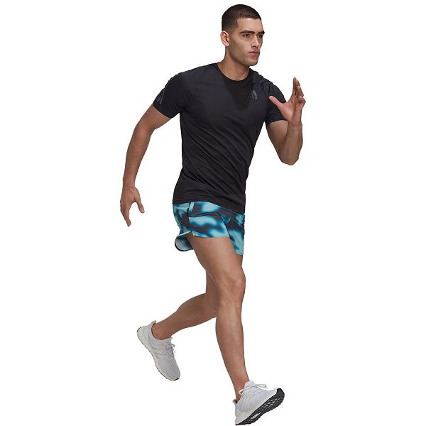 Adidas Run Icons Shorts Miesten Housut Sininen | PRAH-14867