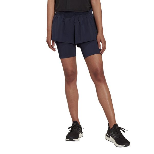 Adidas Run Icons Two-In-One Shorts Naisten Housut Sininen | HRON-84120