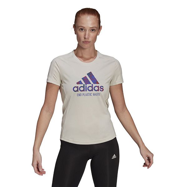 Adidas Run for the Oceans Graafinen Lyhyt Sleeve Naisten T Paidat Beige | BSMV-09416