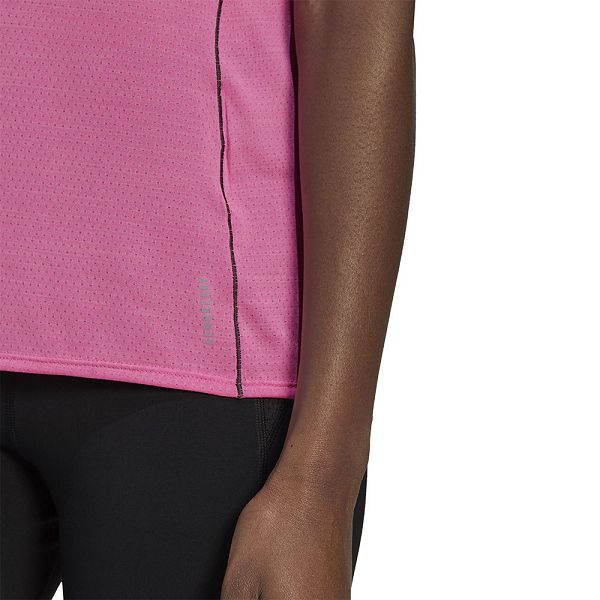 Adidas Runner Lyhyt Sleeve Naisten T Paidat Pinkki | AQSN-68257