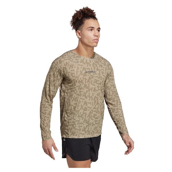 Adidas Trail Gfx Long Sleeve Miesten T Paidat Ruskea | BLDP-29764