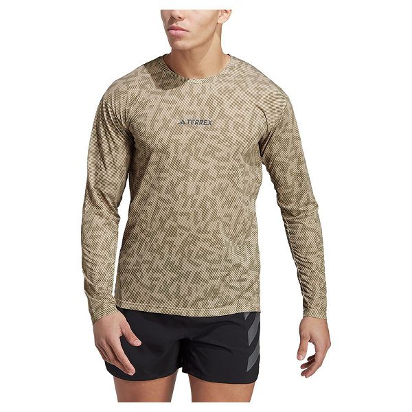 Adidas Trail Gfx Long Sleeve Miesten T Paidat Ruskea | BLDP-29764