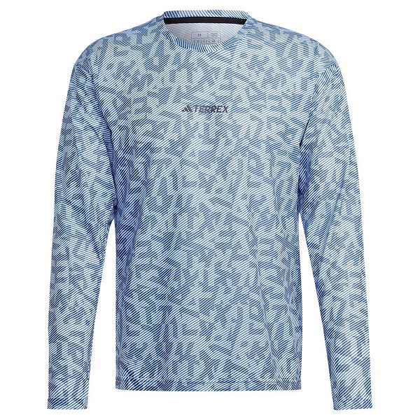 Adidas Trail Gfx Long Sleeve Miesten T Paidat Sininen | PWUB-21760