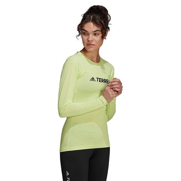 Adidas Trail Long Sleeve Naisten T Paidat Vihreä | KXCS-79346