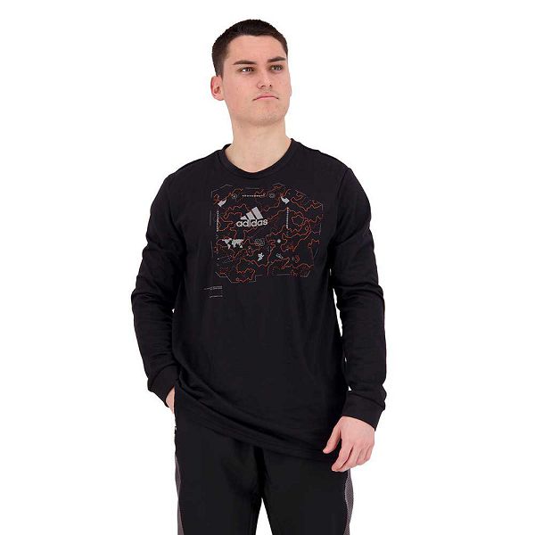 Adidas X-City G Long Sleeve Miesten T Paidat Mustat | RJBQ-87459