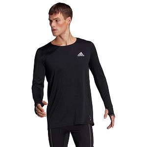 Adidas Fast Long Sleeve Miesten T Paidat Mustat | KLVJ-53641