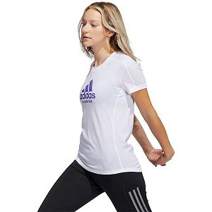 Adidas Logo Graafinen Lyhyt Sleeve Naisten T Paidat Valkoinen | BWLA-05142