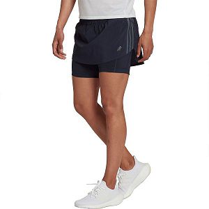 Adidas Run Icons 3 Stripes Shorts Naisten Housut Sininen | NQYW-29410