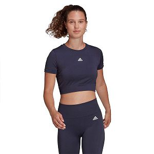 Adidas SML Fit Lyhyt Sleeve Naisten T Paidat Sininen | PKCU-25167