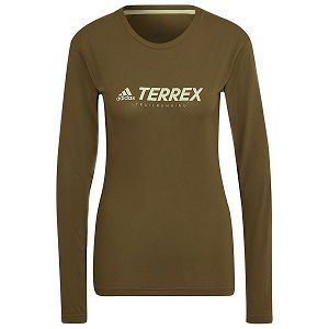 Adidas Trail Long Sleeve Naisten T Paidat Vihreä | ANPT-10438